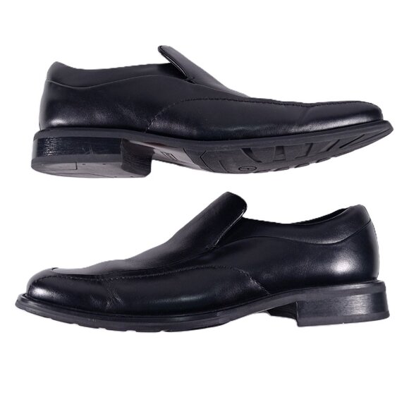 Florsheim Corbin Black Leather Dress Shoes Mens 11 WIDE Slip On Loafers 18304-01 - Picture 5 of 16